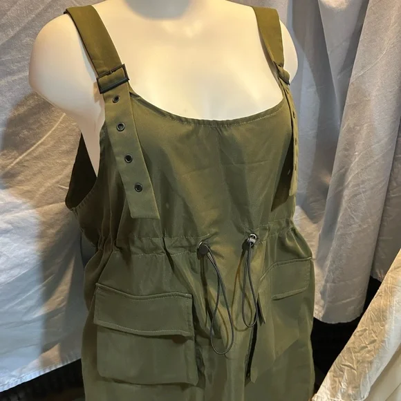SHEIN Olive Green Mini Dress - Picture 2 of 5